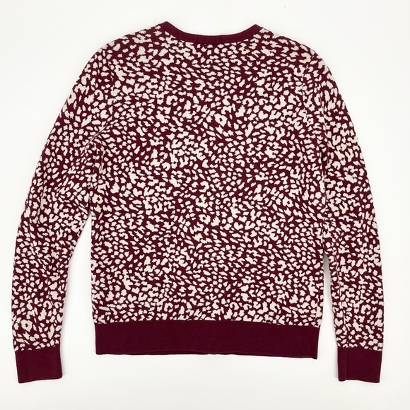 Lands’ End Supima Cotton Leopard Print Buttoned Cardigan Sweater Medium - Picture 2 of 9